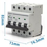 Aigostar Automatski prekidač 4-polni 4P-63A-C 400V | Eponuda.com