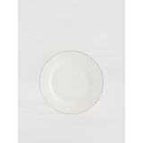 Reserved porcelanast krožnik z robom - bela Cene