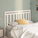  Posteljno vzglavje belo 126x4x100 cm trdna borovina, (20646985) | Shoptok.si
