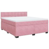 vidaXL Krevet s oprugama i madracem ružičasti 180x200 cm baršunasti | shoptok.hr