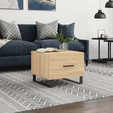 vidaXL Klubska mizica sonoma hrast 50x50x40 cm inženirski les Cene