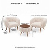 Atelier Del Sofa fotelje i klub stočić lotus wellsoft beige | Eponuda.com