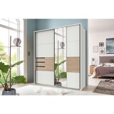 CARRYHOME OMARA Z DRSNIMI VRATI, bela, barve hrasta | Shoptok.si