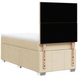  Okvir kreveta s oprugama i madrac krem 80x200 cm od tkanine | shoptok.hr