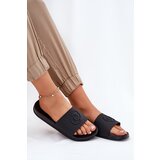 EVENTO Light Women's Slippers With Decorative Embossing Black Isarisa | Shoptok.si