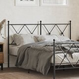 vidaXL Metalno uzglavlje crno 137 cm | shoptok.hr