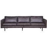 BePureHome Črna zofa iz recikliranega usnja Rodeo, 277 cm | Shoptok.si