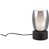 Trio Select Črna/srebrna namizna svetilka s steklenim senčnikom (višina 24 cm) Barret – | Shoptok.si