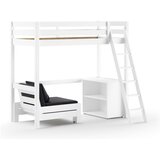 Vipack bela dvignjena otroška postelja iz masivnega bora s prostorom za shranjevanje 90x200 cm pino – | Shoptok.si