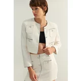 Trendyol Ecru Limited Edition Woven Jacket