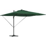  Cantilever Roma Parasol s LED diodama - Zelena 286 x 285 x 270 cm Aluminij | shoptok.hr