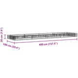  Gabionska povišena gredica od pocinčanog čelika 400x100x20 cm | shoptok.hr