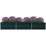 vidaXL Visoka greda pocinkano jeklo 480x80x77 cm zelena | Shoptok.si
