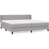  Krevet s oprugama i madracem svjetlosivi 200 x 200cm od tkanine | shoptok.hr