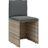  3-dijelni bistro set od poliratana s jastucima sivi | shoptok.hr