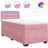 Box spring krevet s madracem ružičasti 90x190 cm baršunasti | shoptok.hr