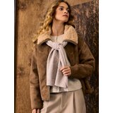 Sinsay Jakna od imitacije brušene kože s ovratnikom | shoptok.hr