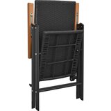  5-dijelni vrtni blagovaonski set crno-smeđi | shoptok.hr