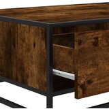 vidaXL Stolić za kavu boja dimljenog hrasta 90x57x35 cm drvo i metal | shoptok.hr