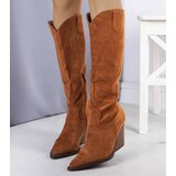Gemre Brown insulated cowboy boots Ezer Cijene