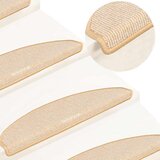  Prostirke za stepenice 15 kom 65x21x4 cm krem poluokrugle velike | shoptok.hr