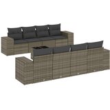  9-dijelni set vrtnih sofa od poliratana s jastucima sivi | shoptok.hr
