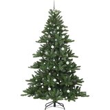 vidaXL Umjetno božićno drvce s nogom s 300 LED dioda Zelena 240 cm PVC | shoptok.hr