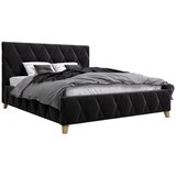 MID.YOU OBLAZINJENA POSTELJA 160 cm x 200 cm , les, kovina, tekstil, leseni material antracit | Shoptok.si