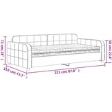 vidaXL Dnevni krevet s madracem svjetlosivi 100 x 200 cm baršunasti | shoptok.hr
