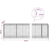  Gabion s žicom debljine 5 mm i mrežom 10x10 cm 750x100x100 cm | shoptok.hr