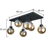  Plafonski luster DEA 6xE14/60W/230V crna/zadimljeno bež | Eponuda.com