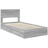  Okvir za krevet s ladicama Siva Sonoma 100 x 200 cm | shoptok.hr