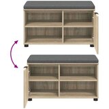  Haldna klop z blazino Enobarvno Sonoma hrast 80 x 38 x 46 cm, (5000160701) | Shoptok.si
