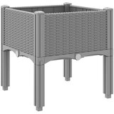  Vrtna sadilica s nogama svjetlosiva 40 x 40 x 42 cm PP | shoptok.hr