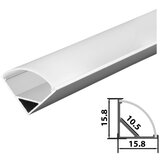  set aluminijumski profil za led trake 1m 15.8x15.8 Cene