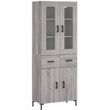  Visoka komoda siva sonome 69,5x34x180 cm od konstruiranog drva | shoptok.hr
