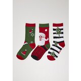 Urban Classics Accessoires Stripe Santa 3-Pack multicolor Christmas Socks cene