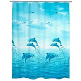 Wenko PEVA Zavjesa za tuš Dupini (Š x V: 180 x 200 cm, Plava) | shoptok.hr