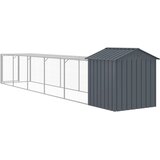  Kavez za kokoši s igralištem antracit 117x609x123 cm čelični | shoptok.hr