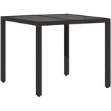  5-dijelni vrtni bistro set od poliratana s jastucima crni | shoptok.hr