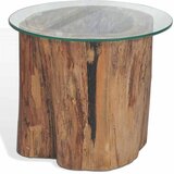  Stolić za kavu od tikovine i stakla 50 x 40 cm | Eponuda.com
