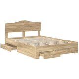  Konstrukcija postelje Sonoma hrast 150 x 200 cm Konstruiran les, (5000102177) | Shoptok.si