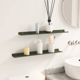 Lebdeća polica 2 pcs Maslinasto zelena 60 x 8,5 x 2,5 cm Čelik | Eponuda.com