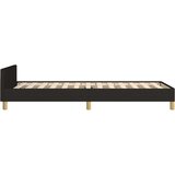  Posteljni okvir z vzglavjem črn 90x190 cm blago, (20795119) | Shoptok.si