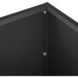  Vrtna saksija 2 kom. Crna 60 x 20 x 20 cm Čelična vrata - Crna 60 x 20 x 20 cm 2 | shoptok.hr