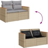 vidaXL 11-dijelni vrtni sofa set s jastučićima bež poli ratan akacija | shoptok.hr