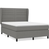 The Living Store Box spring posteljni z vzmetnico temno siv 140x190 cm blago - Box Spring Postelja, (21520874) | Shoptok.si