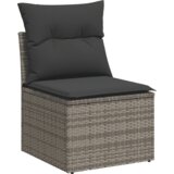  10-dijelni set vrtnih sofa od poliratana s jastucima sivi Siva 55 x 55 x 37 cm | Shoptok.si