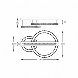 Zuma line MX3713-2-3GT- led prigušiva plafonska svetiljka girona LED/36W/230V zlatna | Eponuda.com
