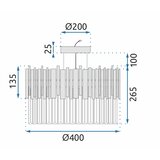 Toolight kristalna stropna svjetiljka zlatna APP1100-4CP | shoptok.hr